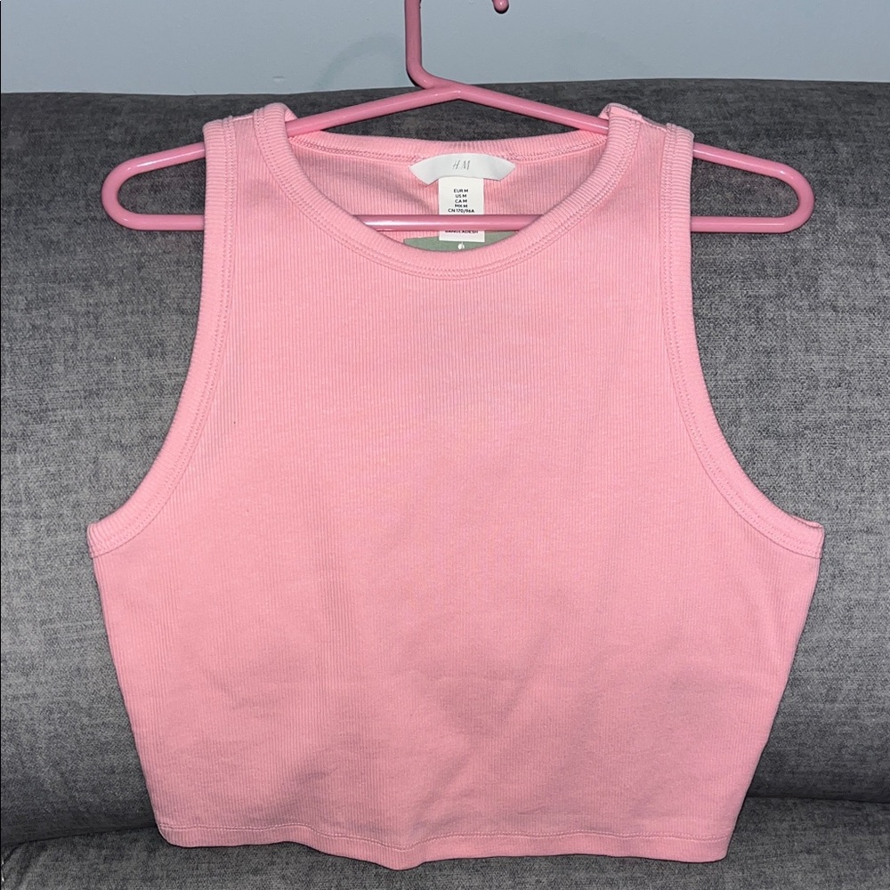 H&M Pink Cropped Tank Top